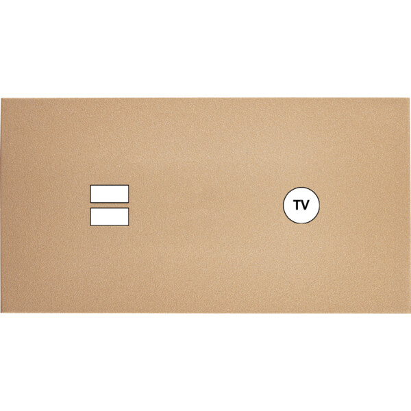 Façade désir doré mat double horizontale u1 c1  - Modelec - 257824