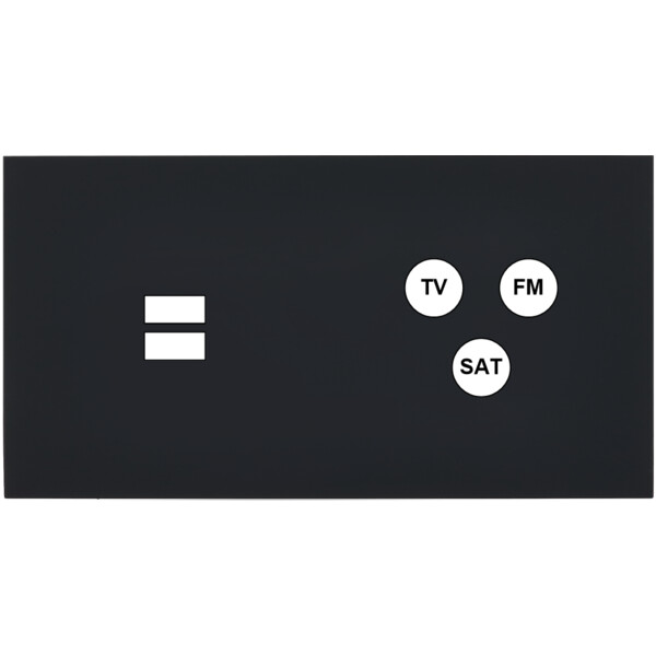 Façade désir noir mat double horizontale u1 c3  - Modelec - 258818
