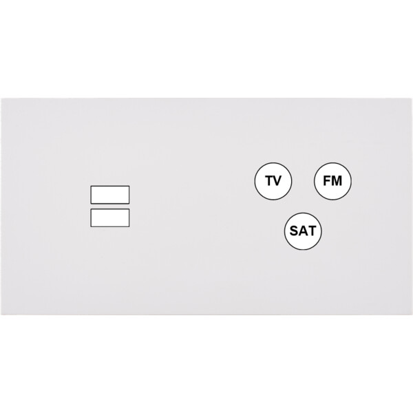 Façade désir blanc mat double horizontale u1 c3  - Modelec - 258820