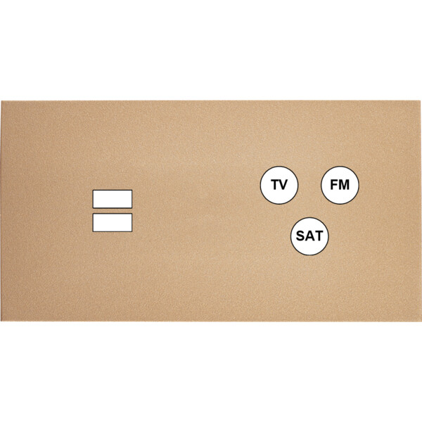 Façade désir doré mat double horizontale u1 c3  - Modelec - 258824