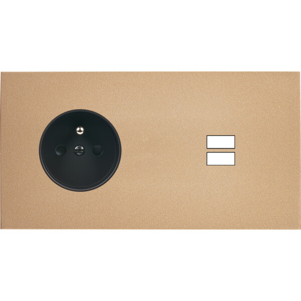 Façade désir doré mat double horizontale pc u1  - Modelec - 259824