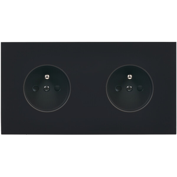 Façade désir noir mat double horizontale pc pc - Modelec - 260818