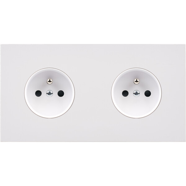 Façade désir blanc mat double horizontale pc pc - Modelec - 260820