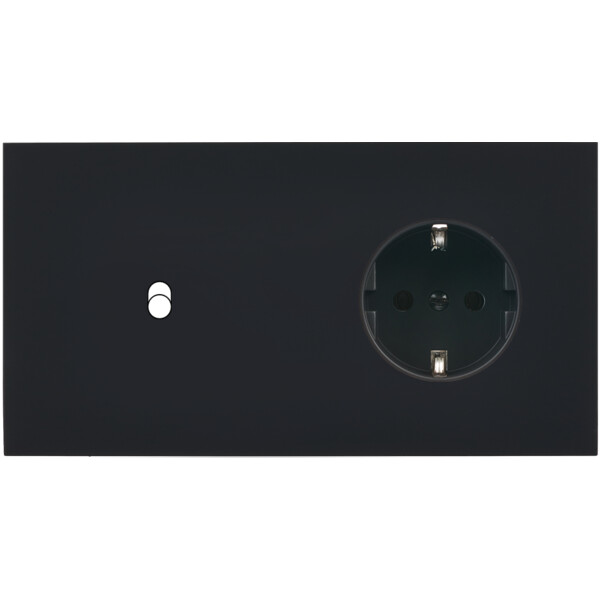 Façade désir noir mat double horizontale b1 pck - Modelec - 261818-K