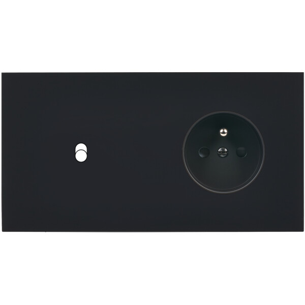 Façade désir noir mat double horizontale b1 pc - Modelec - 261818