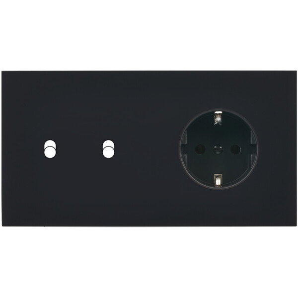 Façade désir noir mat double horizontale b2 pck - Modelec - 262818-K