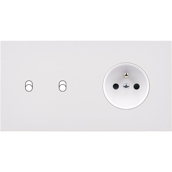 Façade désir blanc mat double horizontale b2 pc - Modelec - 262820