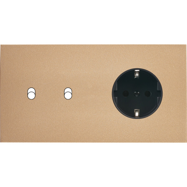Façade désir doré mat double horizontale b2 pck - Modelec - 262824-K