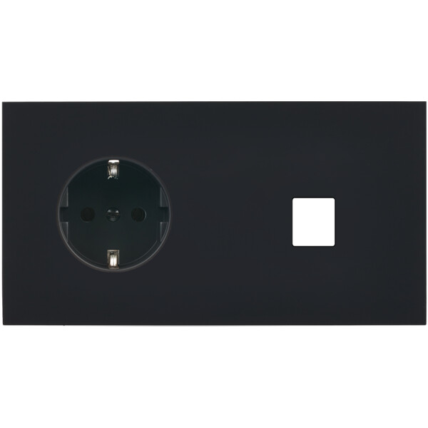 Façade désir noir mat double horizontale pck m1 - Modelec - 263818-K