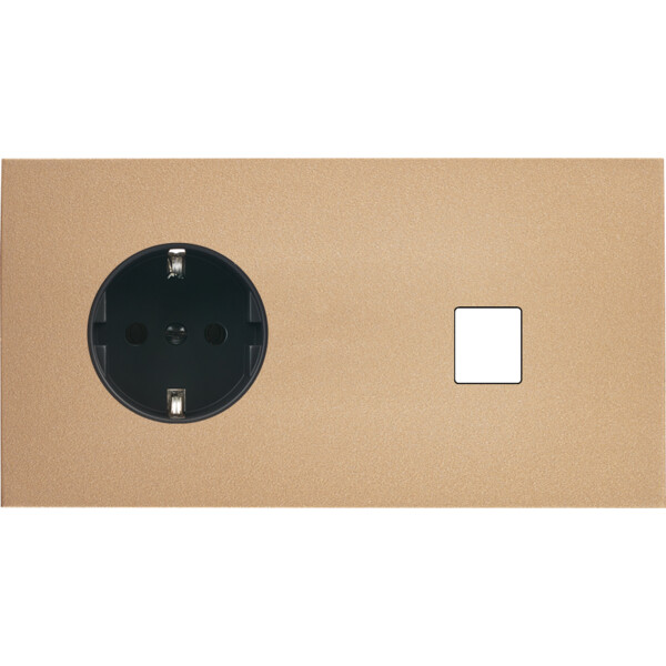 Façade désir doré mat double horizontale pck m1 - Modelec - 263824-K