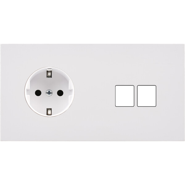 Façade désir blanc mat double horizontale pck m2 - Modelec - 264820-K