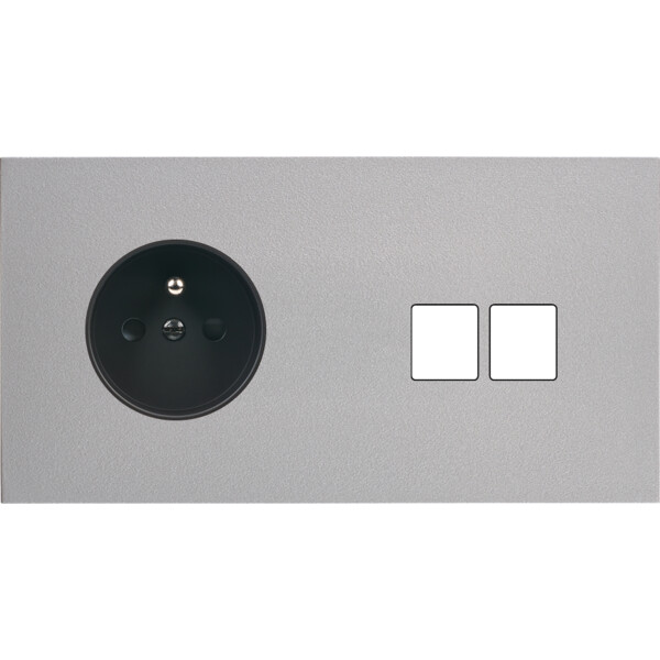 Façade désir alu mat double horizontale pc 2 medias - Modelec - 264822