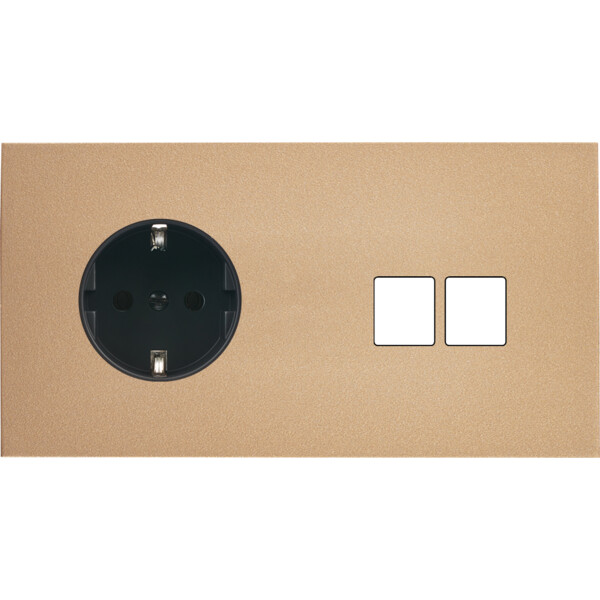 Façade désir doré mat double horizontale pck m2 - Modelec - 264824-K
