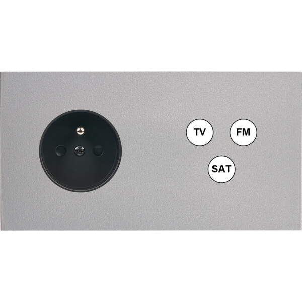 Façade désir alu mat double horizontale pc tv-fm-sat - Modelec - 265822
