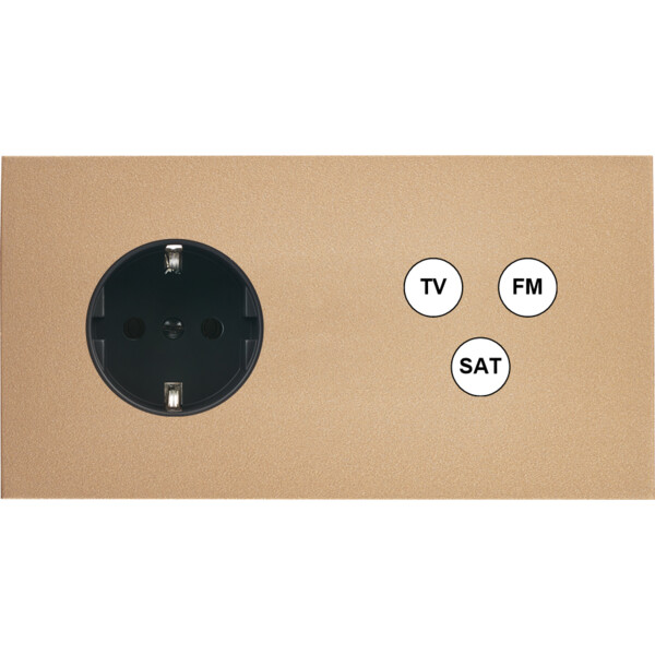 Façade désir doré mat double horizontale pck c3 - Modelec - 265824-K