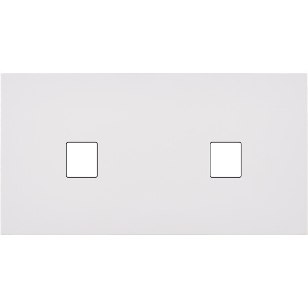 Façade désir blanc mat double horizontale 1 media 1 media - Modelec - 266820