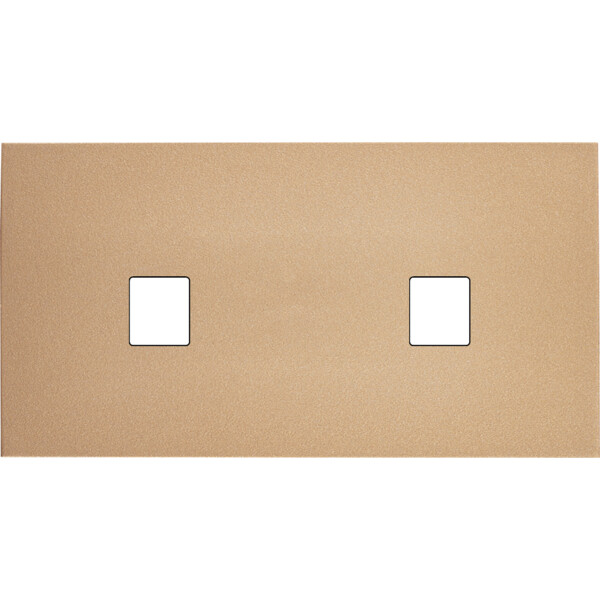 Façade désir doré mat double horizontale 1 media 1 media - Modelec - 266824