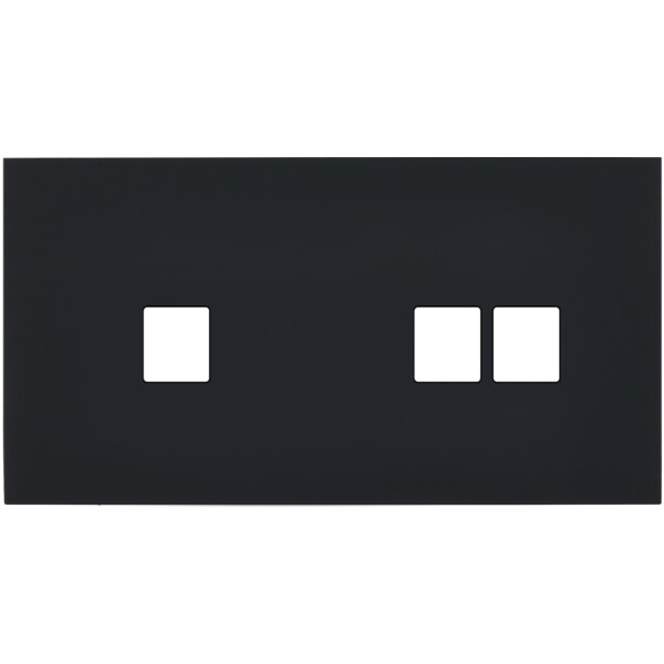 Façade désir noir mat double horizontale 1 media 2 medias - Modelec - 267818