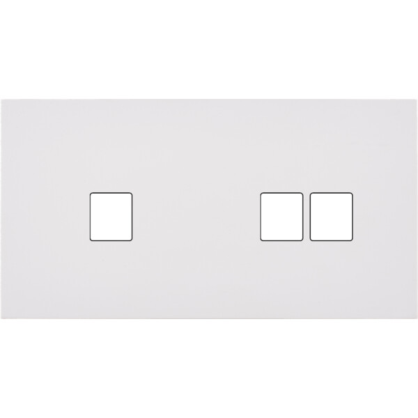Façade désir blanc mat double horizontale 1 media 2 medias - Modelec - 267820