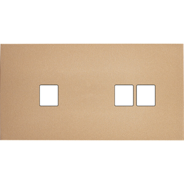Façade désir doré mat double horizontale 1 media 2 medias - Modelec - 267824