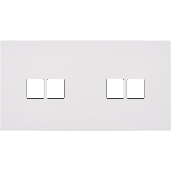 Façade désir blanc mat double horizontale 2 medias 2 medias - Modelec - 268820