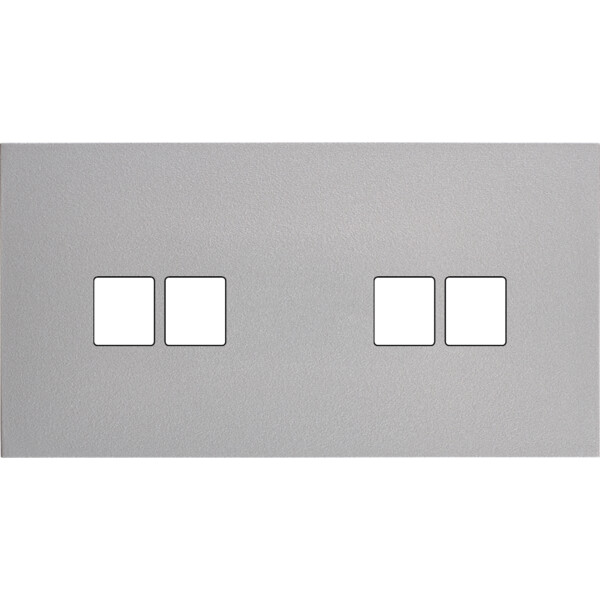 Façade désir alu mat double horizontale 2 medias 2 medias - Modelec - 268822