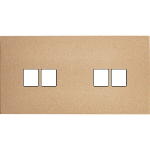 Façade désir doré mat double horizontale 2 medias 2 medias - Modelec - 268824