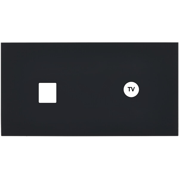 Façade désir noir mat double horizontale m1 c1 - Modelec - 271818