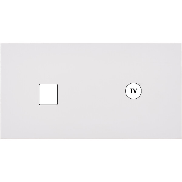 Façade désir blanc mat double horizontale m1 c1 - Modelec - 271820