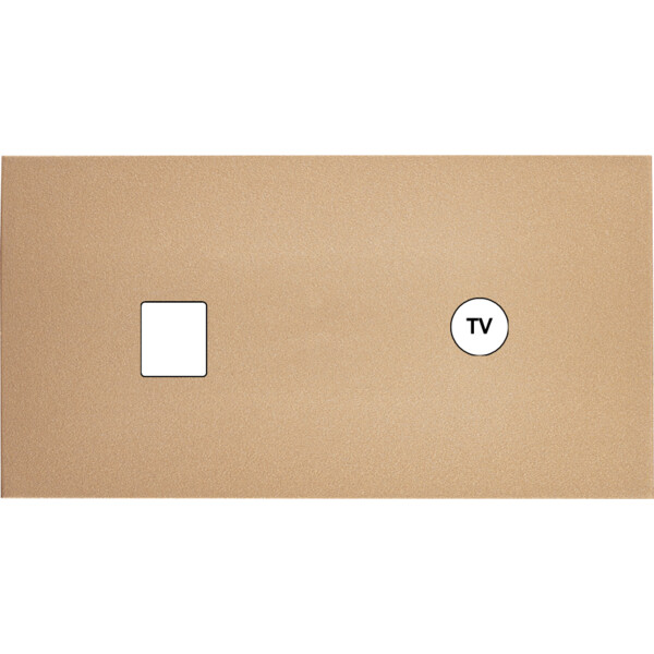 Façade désir doré mat double horizontale m1 c1 - Modelec - 271824