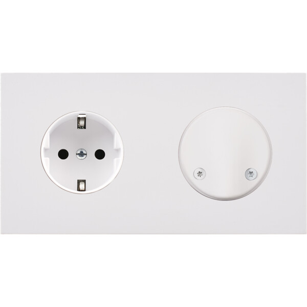 Façade désir blanc mat double horizontale pck sc - Modelec - 272820-K