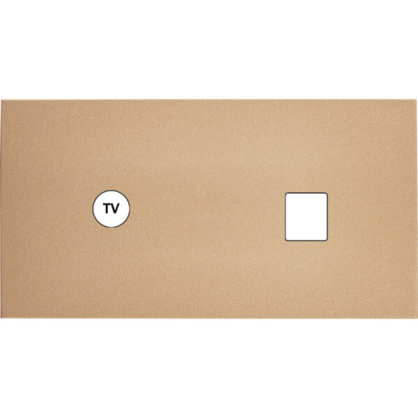 Façade désir doré mat double horizontale c1 m1 - Modelec - 273824