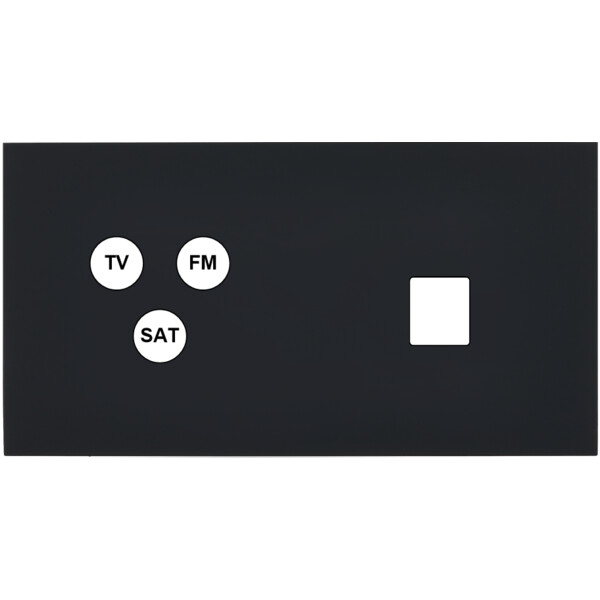 Façade désir noir mat double horizontale c3 m1  - Modelec - 274818
