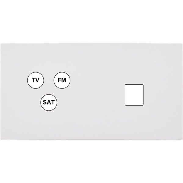 Façade désir blanc mat double horizontale c3 m1  - Modelec - 274820