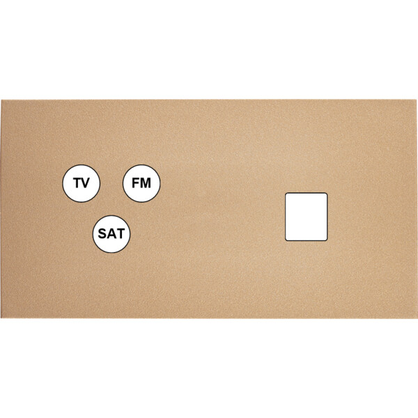 Façade désir doré mat double horizontale c3 m1  - Modelec - 274824