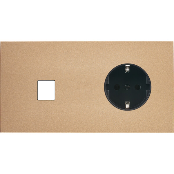 Façade désir doré mat double horizontale m1 pck  - Modelec - 276824-K