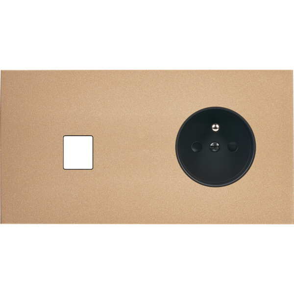 Façade désir doré mat double horizontale m1 pc  - Modelec - 276824