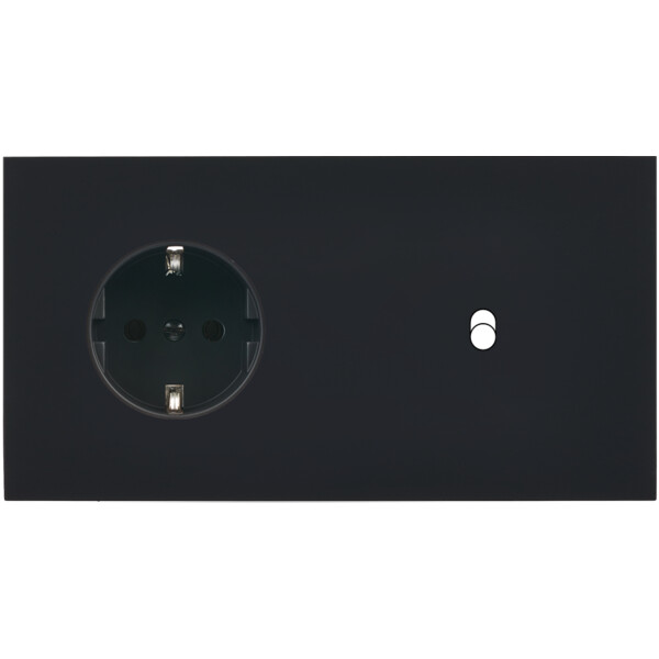 Façade désir noir mat double horizontale pck b1  - Modelec - 277818-K