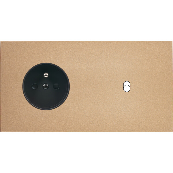 Façade désir doré mat double horizontale pc b1  - Modelec - 277824