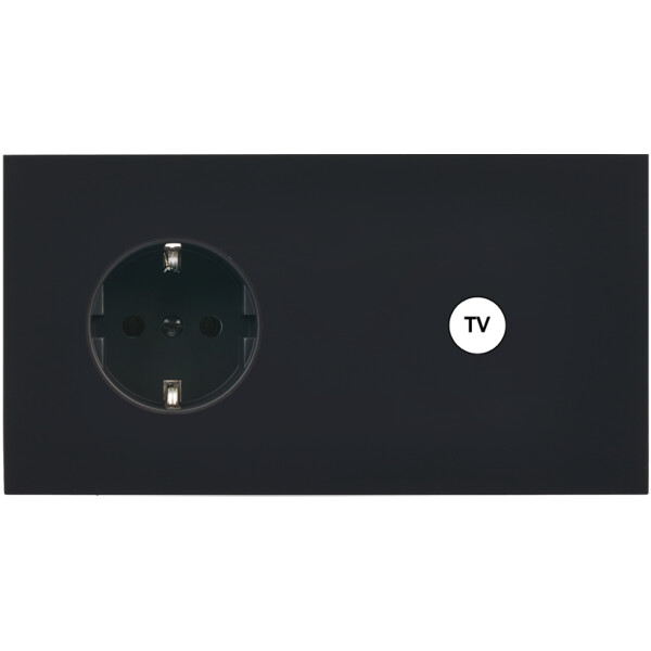 Façade désir noir mat double horizontale pck c1  - Modelec - 279818-K
