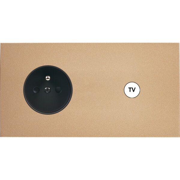 Façade désir doré mat double horizontale pc c1  - Modelec - 279824