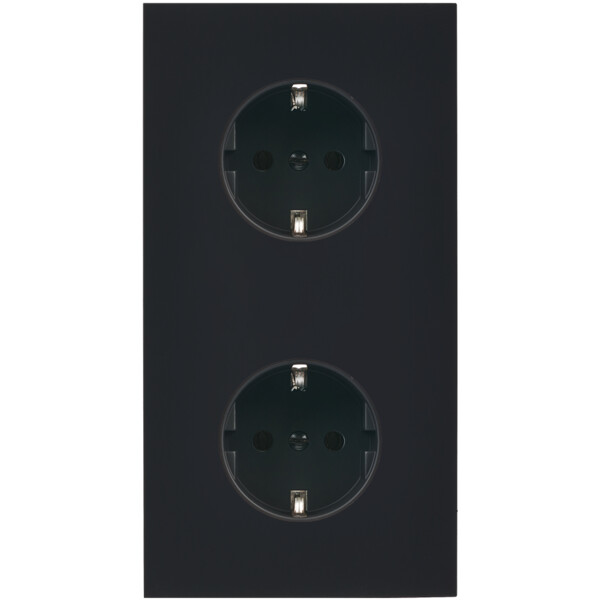 Façade désir noir mat double verticale pck pck - Modelec - 280818-K