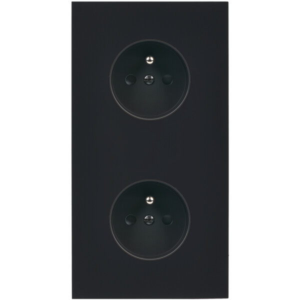 Façade désir noir mat double verticale pc pc - Modelec - 280818