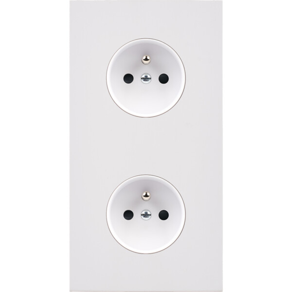 Façade désir blanc mat double verticale pc pc - Modelec - 280820