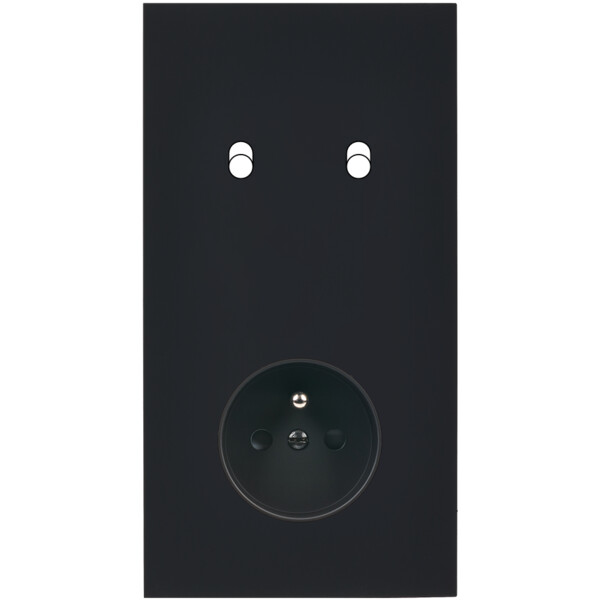 Façade désir noir mat double verticale b2 pc - Modelec - 282818