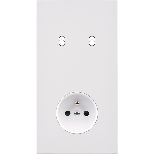 Façade désir blanc mat double verticale b2 pc - Modelec - 282820