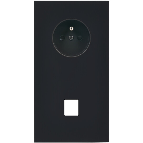 Façade désir noir mat double verticale pc 1 media - Modelec - 283818