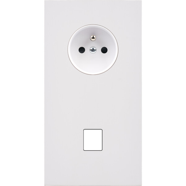 Façade désir blanc mat double verticale pc 1 media - Modelec - 283820