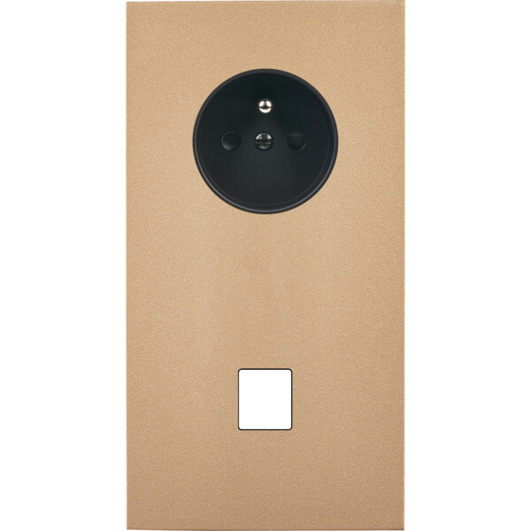Façade désir doré mat double verticale pc 1 media - Modelec - 283824