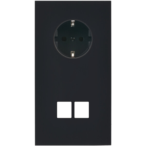 Façade désir noir mat double verticale pck m2 - Modelec - 284818-K